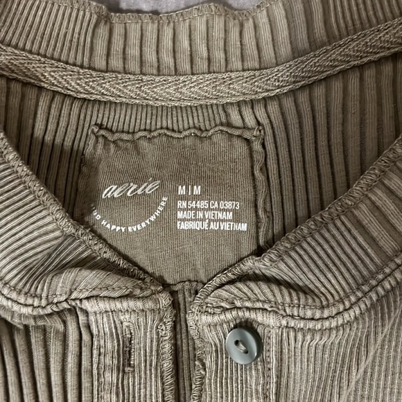 Aerie Ribbed Button-Up Henley Set - Picture 2 of 3